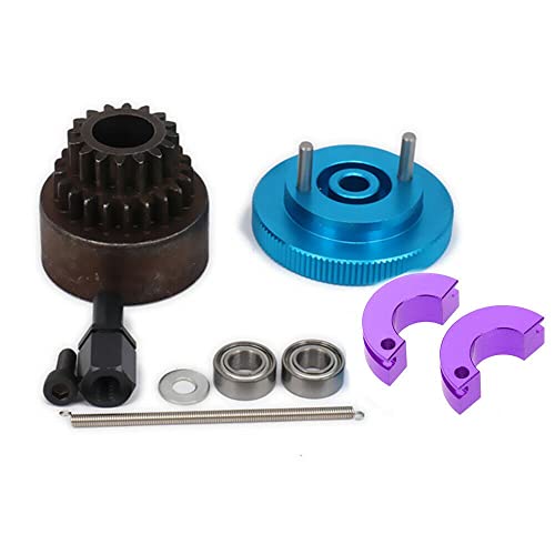 Replacement Part For Clutch Flywheel Set (16T-21T Gear, Shoes Clutch Plate Spring, 2pin Flywheel) For RC Nitro Car - (Color: Purple) - color: Purple