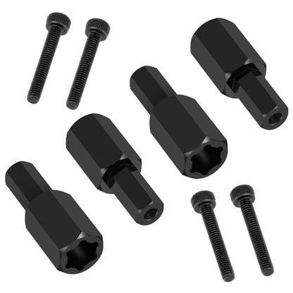 MOHERO 4Pcs 5mm (+12.5mm) Extended Wheel Hub Hex Adapters Extenders Wheel Widener for WPL C34 C24 D12 1/12 RC Trucks Upgrade Parts