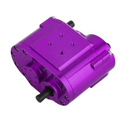 2 Speeds Transfer Case Gearbox Dual Speed Transmission Box 46x53x32mm for Axial SCX10 RC4WD D90 1/10 RC Crawler Upgrade Parts (Purple) - color: Purple