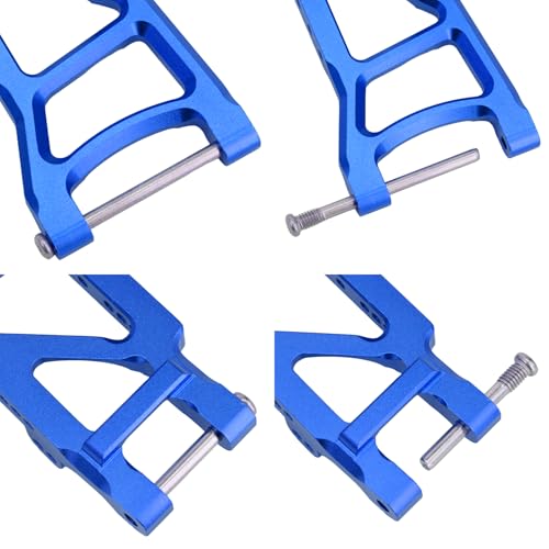 Aluminum Rear Suspension A-Arms Set Upgrade Parts for Traxxas 1/10 Slash 2WD RC Car (Blue) - color: Blue