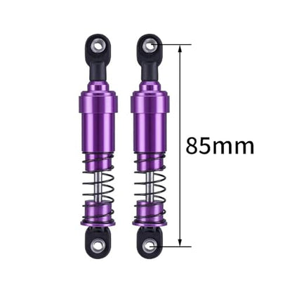 75mm-115mm Big Bore Shocks, RC Crawler Shocks for 1/10 RC Crawler LCG Chassis Gspeed V3 Element Enduro SCX10 TRX4 Gamde R1 Comp Builds DIY (purple 85mm 2pcs) - color: purple 85mm 2pcs