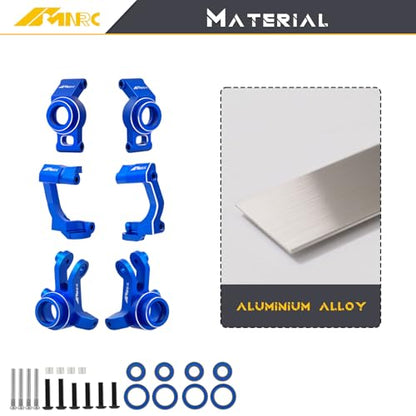 Alum Steering Knuckle Caster Block Front Rear C Hub Carrier Stub Axle for 1/16 Mini Maxx Mini XRT Upgrades Part Blue
