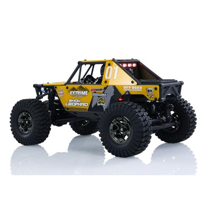 1/24 4x4 UDI RC UCX2405PRO RC Rock Crawler Model Brushless Motor ESC Radio Controlled Off-Road Vehicles RTR Car Battery Hobby Grade Model for Birthday Gift(Yellow) - color: Yellow