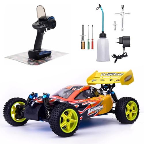 RC Car Two Speed Nitro RC Truck for Adult 1/10 75CC Oil-Powered RC Crawler Truck 90KM/H Fast 4WD Hobby Grade Racing Car Off Road Buggy Nitro Gas Power Remote Control Car RC Vehicle 94166