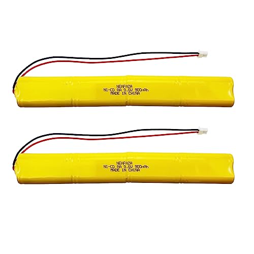 BBAT0043A Ni-Cd 9.6V 900mAh Emergency Light Lighting Fixture Battery Compatible with ELBB003 ELB-B003 ELB-B004 ELBB004 OSI OSA228 DANTONA CUSTOM-306-U BBAT0044A BAA-96 (2 Pack) - size: 2 Pack