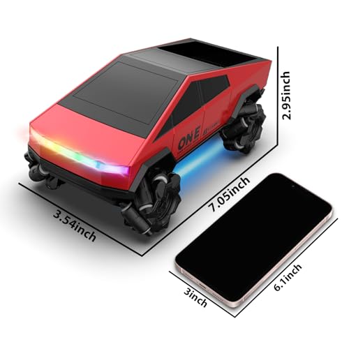 Gesture Sensing RC Stunt Car Toys for 6-12 Years Old Boys Girls, 1/28 Scale 4WD RC Drift Car, 2.4Ghz RC Cars, Seven Light Modes Hand Controlled 360°Rotating Cool Birthday Gifts for Kids - color: Red