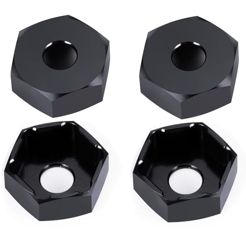 MOHERO 4Pcs 12mm to 14mm Wheel Hex Hub Adapters Aluminum Wheel Spacers for All 1/10 RC Car Truck SCX10 TRX4 Slash Rustler Stampede Granite