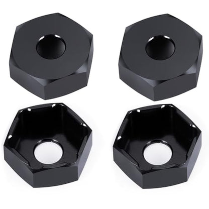 MOHERO 4Pcs 12mm to 14mm Wheel Hex Hub Adapters Aluminum Wheel Spacers for All 1/10 RC Car Truck SCX10 TRX4 Slash Rustler Stampede Granite