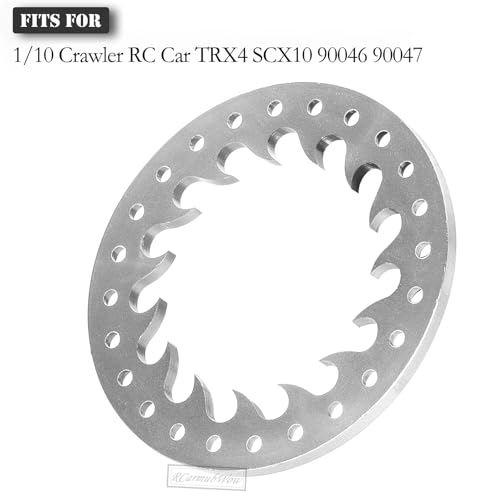 RC Metal 1.9 Beadlock Wheels Replacement Ring for 1/10 Crawler RC Car TRX4 SCX10 90046 90047,Alloy 1.9" Beadlock Rims Replacement Ring,4pcs,Silver - color: Silver(4pcs)
