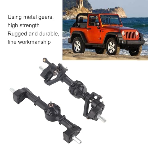 HERCHR RC Front Rear Axle Gear Box, Metal Bridge Axle Gear Box Professional Diff Housing Upgrade Parts for C14 C24 C34 C44 B14 B24 1/16 RC Car