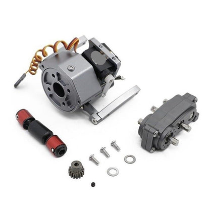 for RC Car Front Motor Transmission Prefixal Gearbox Transfer Case for 1/10 Crawler Axial SCX10 & II Upgrade Parts(Shiftable Gearbox B) - color: Shiftable Gearbox B