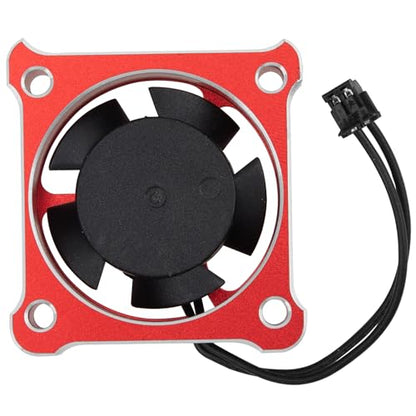 ShareGoo Alloy Brushless Motor ESC Cooling Fan Heatsink 28000RPM 5V-7.4V for Hbywing XeRun XD10 PRO ESC Series (Red)_ - color: Red