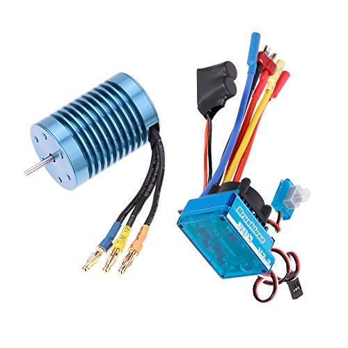 GoolRC 3650 4370KV 4P Sensorless Brushless Motor 45A Brushless ESC?Electric Speed Controller? 1/10 RC Off-Road Car