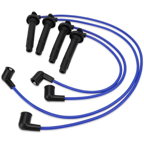 RC-FX101 Ignition Spark Plug Wire Kit, 4PCS Ignition Spark Plug Wires Set for 2005-2011 Subaru Legacy Impreza Forester Outback/Saab 9-2X Replaces# 55004 FX101 175-6219