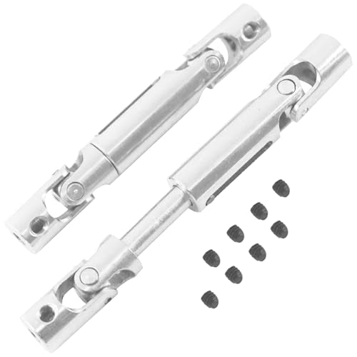 2Pcs Metal RC Universal Drive Shaft CVD Transmission Joint 57mm-71mmfor WPL MN Modes B-14 B-16 B-24 B-36 MN-D90 1/16 1/24 RC Military Truck Crawler Car