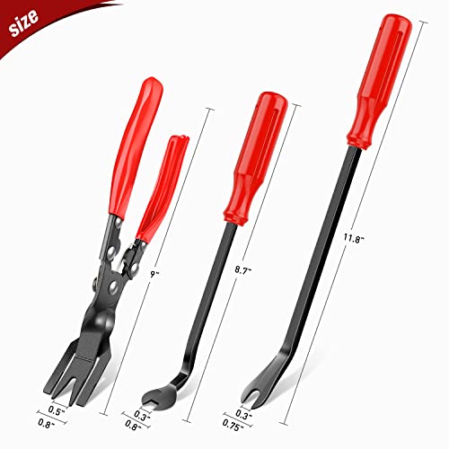 Nilight 3PCS Clip Pliers Set & Fastener Remover Auto Trim Removal Tool Kit | Auto Upholstery Combo Repair Kit with Storage Bag for Car Panel Dashboard - color: 3pcs Fastener Remover
