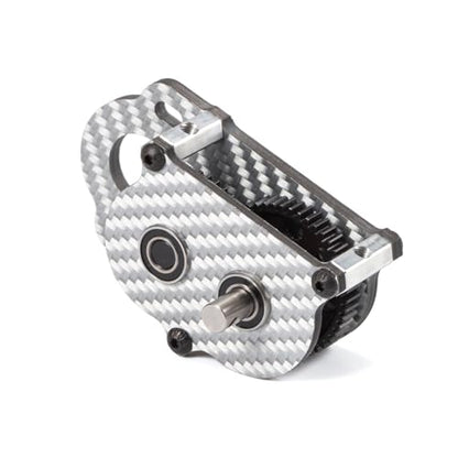 Carbon NOD Transmission Straight Axle Gearbox for Scaler Sportsman, Silver | Ultra Lightweight Low-CG Design, with Aluminum Axial 3 Gear Adapter Plate, Fits 48P Pinions from 9T to 17T - color: Silver