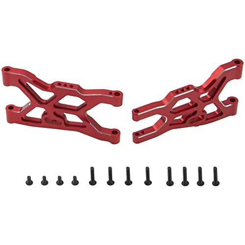 Metal Front & Rear Suspension Arms Set Upgrades Parts Compatible with Arrma 1/8 Infraction 4X4 MEGA/Vendetta 4X4 3S BLX RC Car (Red) - color: Red