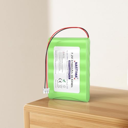 NASTIMA 7.2V NIMH Battery Compatible with Honeywell Alarm Lynx 5100, 5200 | 3700mAh battery replacement for Honeywell 5210, Lynx Touch 7000, Lyric Controller Lyric Keypad - size: White 3 Prong