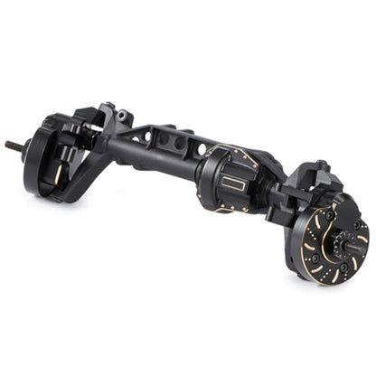 Black Brass Weight Steering Knuckles & Portal Cover Set for Axial Capra SCX10 III AR45P SuperShafty CP44 Vanquish F9 Axle (Portal Weight Set 2)