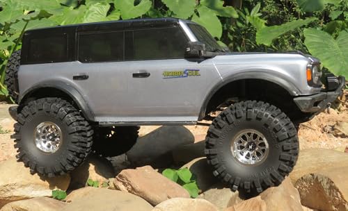 5.0'' Tall RC 1.9 Crawler Tires Soft Sticky T8 Mud Slingers Tyre for 1/10 Rock Crawling TRX4 high Trail SCX10 Wraith Upgrades, HS701545
