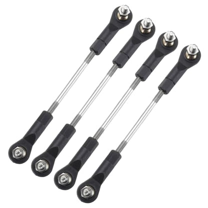 MECCANIXITY 4Pcs Adjustable Turnbuckles Camber Link, 69-79mm Turnbuckle Rod Steering Servo Linkage with M3 Ball Head Rod Ends for RC Car Replace Parts - size: 69-79mm
