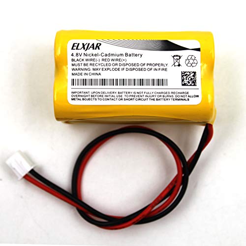 (5-Pack) 4.8V 800mAh Ni-Cd Battery for BL93NC487 BAA-48R | Fits NIC0186, Custom-43, OSA-126 and ELB-CS06 emergency exit lighting systems. - color: 5-Pack