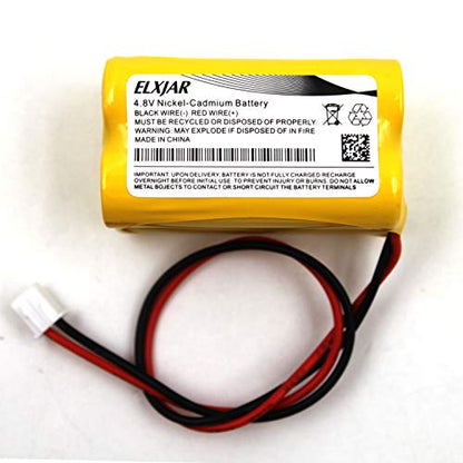 (10-Pack) 4.8V 800mAh Ni-Cd Battery for BL93NC487, BAA-48R | Fits BL93NC484, BL93NC485, NIC0186, Custom-43, OSA-126, ELB-CS06, 6600012 and 6200-RP emergency lights. - color: 10-Pack