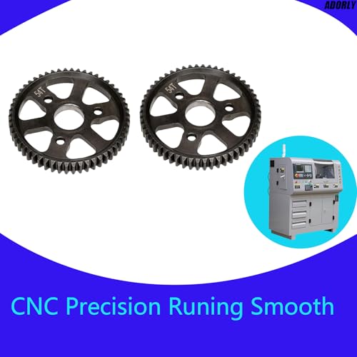 2pcs Hardened Steel 54T Spur Main Gear for Traxxas 1/10 Slash Stampede Rsutler Jato 4x4 6804 6807 6808 6708 Upgrade Parts,Replace#3956