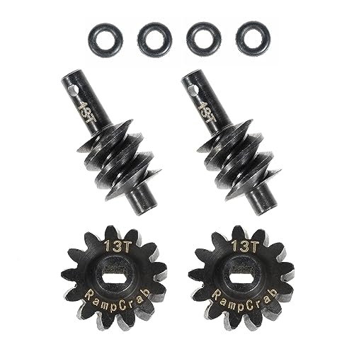 Overdrive Differential Gear Set 13T, 2 Sets, Hardened Steel, 1/24, Upgrade Parts for Axial SCX24 Bronco Deadbolt JLU B-17 Gladiator C10, 1/24 RC Crawler Car - size: 13T-2 Sets