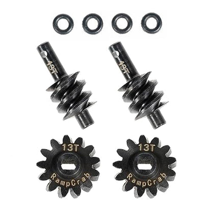 Overdrive Differential Gear Set 13T, 2 Sets, Hardened Steel, 1/24, Upgrade Parts for Axial SCX24 Bronco Deadbolt JLU B-17 Gladiator C10, 1/24 RC Crawler Car - size: 13T-2 Sets