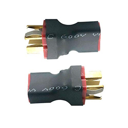 4Pcs No Wire RC T Series Connector 1 Female to 2 Male T Plug | In Series Power Connector Adapter, For RC Quadcopter Multirotor - style: T Series Connector
