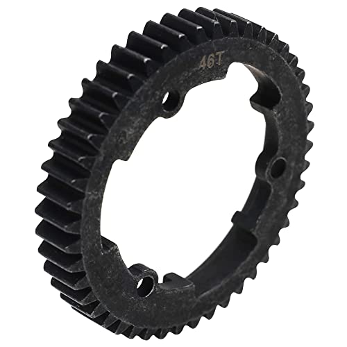 Steel 46T Spur Gear 1 Mod M1 Main Gear Compatible with Traxxas 1/5 X-Maxx 6S 8S 1/10 Maxx 4S 1/10 New E-Revo 2.0 1/7 XO-1 Upgrade Part (46T)