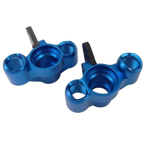 Steering Knuckles & Caster Blocks for ARRMA Kraton Outcast Notorious 6S (Blue) | Aluminum,Front,Pivot Balls,1/8 Scale,BLX,AR330505 ARAC9366,CNC Machined,High Strength,Precision Fit - color: Blue