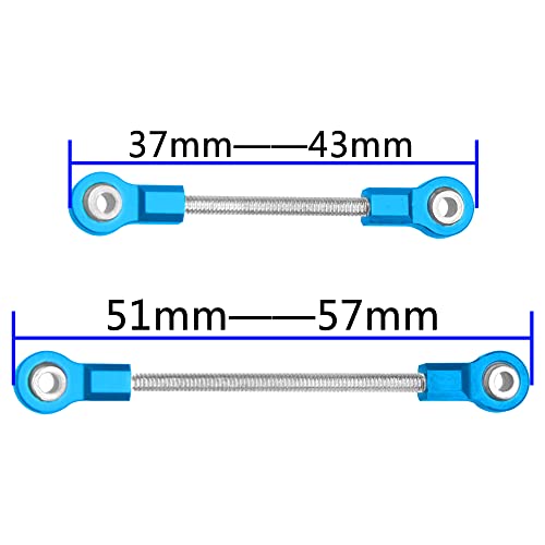 ShareGoo Steering Link Rod Pull Rods Servo Links Linkage 28T Servo Arm Compatible with Wltoys K969 K979 K989 K999 P929 P939 1/28 RC Car (Blue) - color: Blue