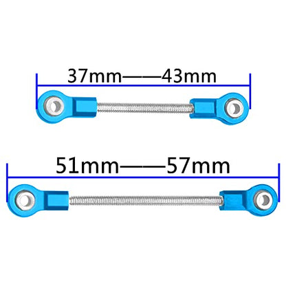 ShareGoo Steering Link Rod Pull Rods Servo Links Linkage 28T Servo Arm Compatible with Wltoys K969 K979 K989 K999 P929 P939 1/28 RC Car (Blue) - color: Blue