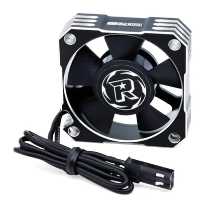 Surpass Hobby 35mm Cooling Fan 21000RPM 8.4V Aluminum RC Motor ESC Fan for 1/8 1/10 Scale RC Car 3650,3660,3670 Brushless Motor (Black+Silver) - style: Silver