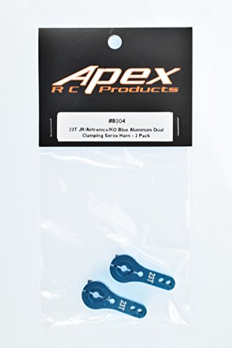 23T for JR/Airtronics/KO Blue Aluminum Dual Clamping Servo Horn - 2 Pack #8004