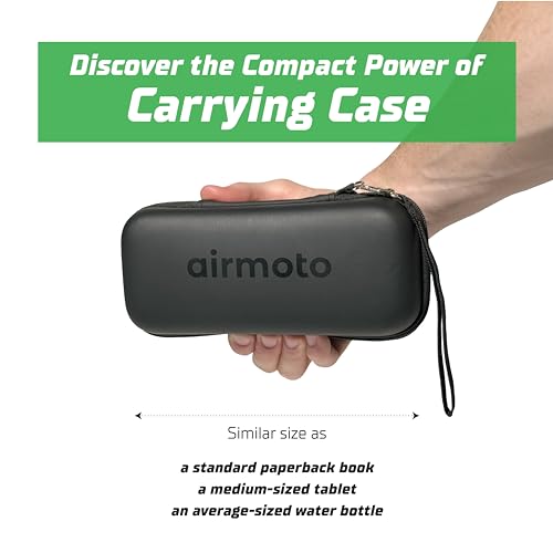 Airmoto Carrying Case for Handheld Tire Inflators, Container Only | Durable Hard Case with Mesh Pocket for Accessories – Compatible with Most Handheld Inflators