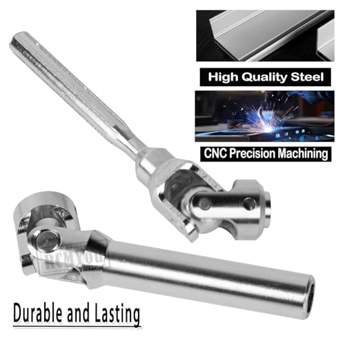 109-154MM Universal Drive Shaft Axles Upgrades Part for 1/10 SCX10 SCX10 II Redca t D90 Gen7 /Pro RC4 WD GEN8 RC Crawler,2PCS #45 Steel Driveshaft Hop-Ups,Silver