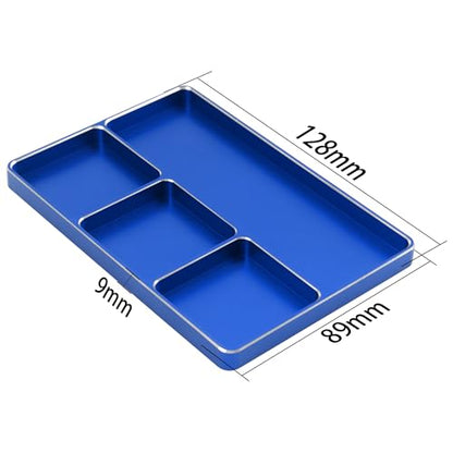 Universal Aluminum RC Screw Tray Magnet Screws Holder Plate Screw Organizer Tool Compatible with Redcat Traxxas Arrma HPI Axial Wltoys RC Car Boat Helicopters Airplane (Blue) - color: Blue