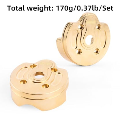 GLOBACT 2PCS Brass RC Axle Weigths for SCX10 III AXI03007 Capra 1.9 UTB