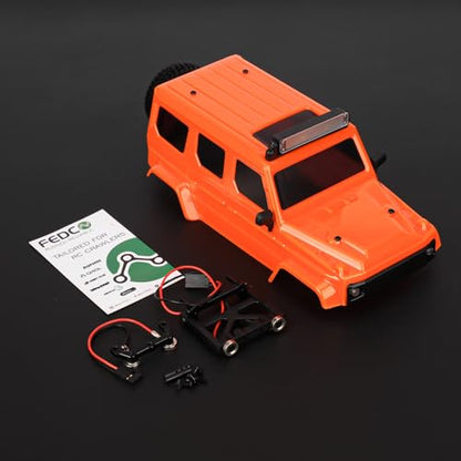 SCX24 Body Magnetic Stand with Lights for SCX24 Upgrades | PC Front and Rear Body for SCX24 Bronco JLU C10 Basecamp 1/24 RC Crawler - style: Orange