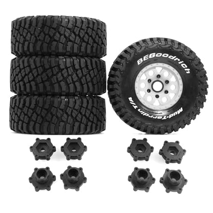 1/8 1/10 RC Short Course Truck Tires 4.96" OD Monster Truck Tires 12/14/17mm Hex Fit for 1/8 Mojave 4S ARRMA Typhon ARRMA SENTON 4X4 V3 1/10 Losi Baja Rey