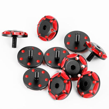 Wing Mount Buttons M3 Rear Fixed Tail Wing Washer, #B Red | 2Pcs, Aluminum, For 1/10 Sakura D4 D5, RC Off Road Short Truck Buggy Racing Car - color: #B Red