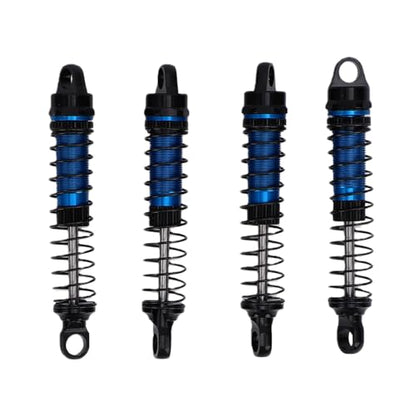 Jiawu 60mm Shocks Absorber for K10 1/18 RC Crawler, Aluminum Alloy Threaded with Nylon Shaft Ends, RC Crawler Upgrade Parts Replacement (Blue)