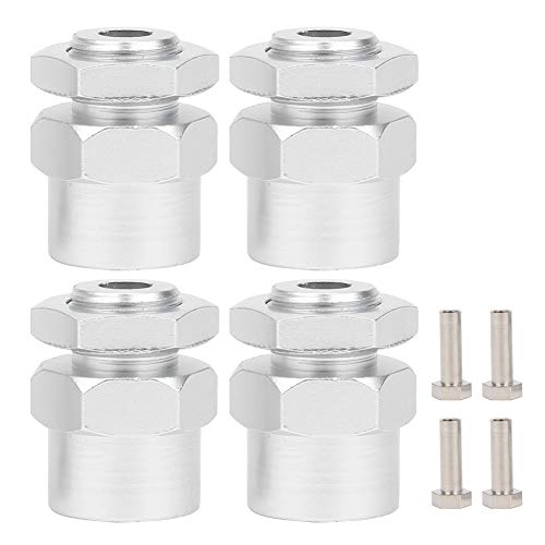 VGEBY Hex Adapter, 12mm to 17mm Wheel Hub Extension for RC Car Conversion, RC Crawler Accessories, Silver Model Car Upgrades for RC Enthusiasts, DIY Projects, Off-Road Crawling