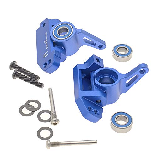 RC Alloy Caster Block&Steering Blocks for Traxxas 1/10 2WD Slash, Stampede, Rustler, Nitro Slash-Replaces Part 3736 3632 - color: Navy Blue