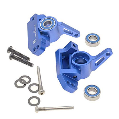 RC Alloy Caster Block&Steering Blocks for Traxxas 1/10 2WD Slash, Stampede, Rustler, Nitro Slash-Replaces Part 3736 3632 - color: Navy Blue