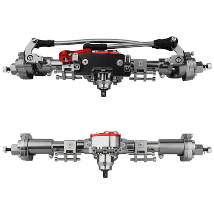 CNC Anodized Complete Front & Rear Portal Axle for 1/10 RC Crawler Car Axial SCX10 II Deadbolt 90046 90047 SCX10 90028 90027 Metal Upgrade Parts (Titanium) - color: Titanium